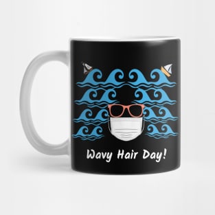 Wavy Hair Day (in black) | Beach | Waves | Curly Hair | Wavy Hair Mug